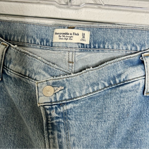 Abercrombie & Fitch Jeans Women 34 18 The 90s Straight Ultra High Rise Crossover - Picture 2 of 9